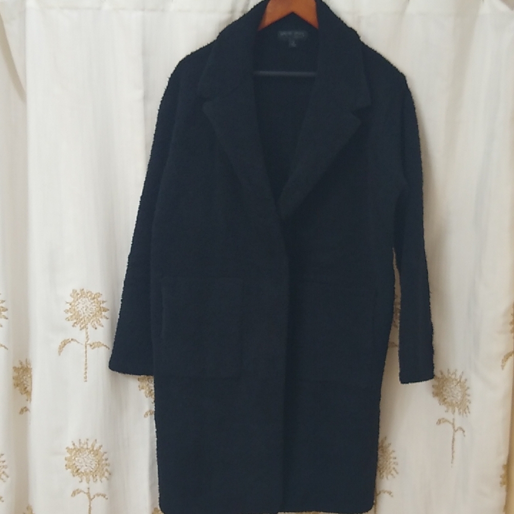 Barefoot Dreams CozyChic Button Front Coat - Black